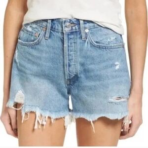 Agolde Distressed Denim Shorts